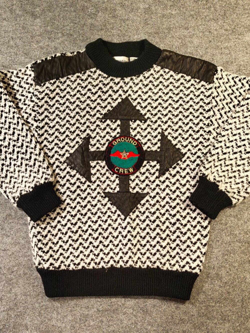 Vintage Primavera Ground Crew Sweater Small 80s/90s Knit
